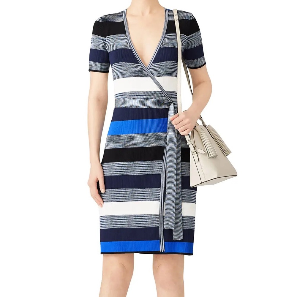 DVF Diane von furstenberg Midi Sweater Wrap Dress